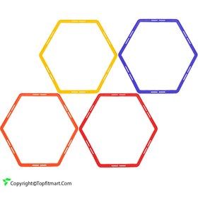 تصویر ست شش ضلعی چابکی مدل Hexagon Agility Grid بسته 12 عددی 