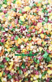 تصویر غذای تخم مرغی نرم پنیتا حاوی انواع میوه Tutti Frutti 