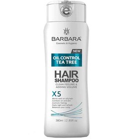 تصویر شامپو مخصوص موی چرب X5 حاوی عصاره درخت چای 380میل باربارا Barbara Oil Control Tea Tree Hair Shampoo 380ml