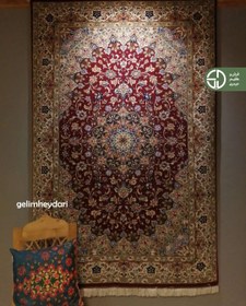 تصویر قالیچه دستباف مدل لچک ترنج آنتیک شرکت سهامی فرش اراک کد 000 persian rug