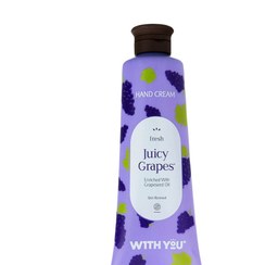 تصویر ويت يو کرم مرطوب کننده دست تيوپي روغن هسته انگور ا WITH YOU JUICY GRAPES HAND CREAM WITH YOU JUICY GRAPES HAND CREAM