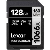 تصویر کارت حافظه حرفه‌ای لکسار 1066x؛ظرفیت 128گیگابات | مخصوص فیلم‌برداری 4K و عکاسی با سرعت بالا 