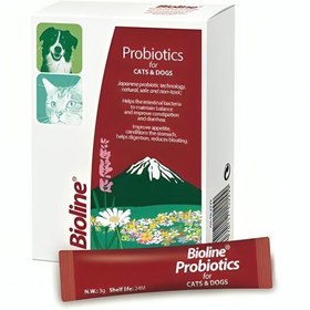 تصویر پودر پروبیوتیک گربه بایولاین Bioline Probiotics For Cats وزن 3 گرم 