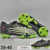 تصویر کفش فوتبال نیوبالانس New balance مشکی فسفری سایز میانه ( 35 تا 40 ) کد VM897 