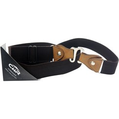 تصویر هولدر پیراهن کمربندی سی اچ آر مدل 3/5 سانت پهن چرم دوزی مشکی H35B099BK