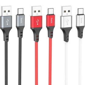 تصویر کابل شارژ هوکو مدل X86 با سری تایپ سی ا HOCO X86 Type-C Spear silicone charging data cable HOCO X86 Type-C Spear silicone charging data cable