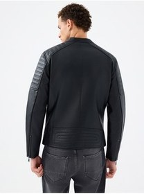 تصویر کاپشن کت مردانه تناسب معمولی PU Loft 