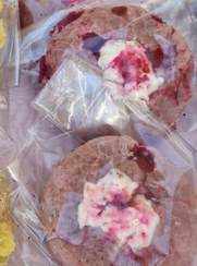 تصویر کوکی توت فرنگی _نارگیل 70گرمی بسته 5 عددی Strawcoco cookie