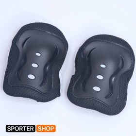 تصویر زانو بند والیبال دخترانه و پسرانه بچگانه ست اسکیت برد مچ پد آرنج 6 تکه ایمنی کودک YFHOME 