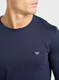 تصویر تی‌شرت گردن گرد لوگو برند Emporio Armani Logo Crew Neck T-Shirt