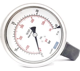 تصویر گیج فشار WIKAصفحه 10cm رنج 40bar WIKA PRESSURE GAUGE