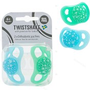 تصویر پستانک نوزادی بالای شش ماه سبز و آبی تویست شیک Twistshake 