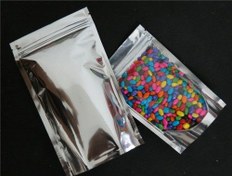 تصویر پاکت متالایز یک‌رو شفاف زیپ‌کیپ‌دار 25 × 35 