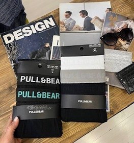 تصویر شورت پادار مردانه ساده برند PULL&BEAR پک سه عددی b۱۹۲ 