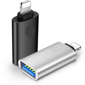 تصویر تبديل OTG ايفون پك مشكی OTG conversion of the black iPhone pack