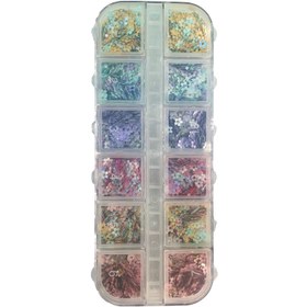 تصویر دیزاین پولک گل رنگی 