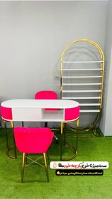 تصویر میز مانیکور تک نفره بیضی 