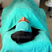 تصویر ست حوله و هدبند پاکسازی سبز آبی 