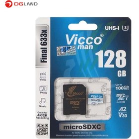 تصویر رم کارت حافظه ویکومن ۱۲۸ گیگابایت مدل Final 633x microSDXC Final 633x