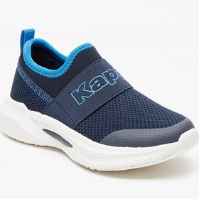 تصویر کفش ورزشی پسرانه با طراحی بافت‌دار و بدون بند برند kappa Boys Textured Slip-On Sports Shoes