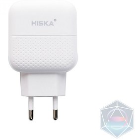 تصویر شارژر دیواری H-111Q هیسکا DUAL USB WALL CHARGER H-111Q