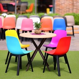تصویر میز و صندلی طرح رنگین کمان کد۳۸ 