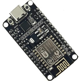 تصویر برد توسعه NodeMCU دارای هسته وای فای ESP8266 و مبدل CP2102 با پورت USB type C 