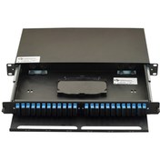 تصویر پچ پنل ریلی 12 تا 24فیبر نوری کشویی یک یونیت وارداتی Port SC DX/SX 