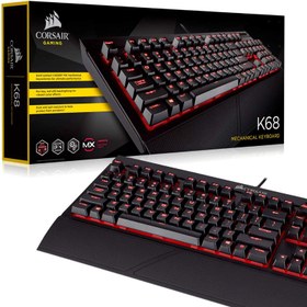 تصویر کیبورد مخصوص بازی کورسیر مدل K68 RGB K68 RGB Mechanical Gaming Keyboard