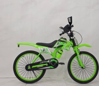 تصویر دوچرخه سایز 20 موتوری کایان بایک چراغدار 