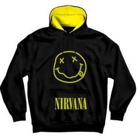 تصویر هودی مردانه طرح Nirvana کد H11 رنگ مشکی 