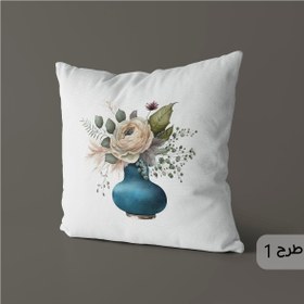 تصویر کوسن کد K453 گلدار_آبرنگی