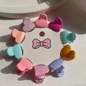 تصویر گیره مو قلبی رنگی 