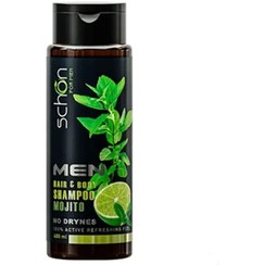 تصویر شامپو سر و بدن مردانه شون مدل موهیتو 400 میلی لیتر SCHON MOJITO HAIR AND BODY SHAMPOO FOR MEN 400 ML