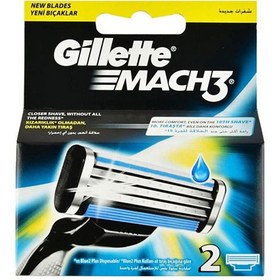 تصویر تیغ یدک ژیلت Gillette مدل MACH3 بسته 2 عددی 