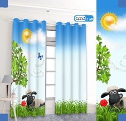 تصویر پرده تصویری طرح بره ناقلا برند پرنا 