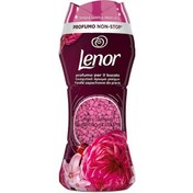 تصویر دانه های خوشبو کننده لباس لنور رایحه گل یاس یاقوتی وزن 210 گرم Lenor Garment deodorizing seeds scented with jasmine flowers 210gr