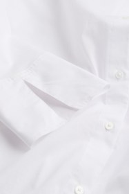 تصویر مانتو زنانه سفید اچ اند ام 1058868001 ا Diz Altı Gömlek Elbise Diz Altı Gömlek Elbise