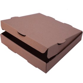 تصویر جعبه پیتزا تک نفره سایز 23 سانتی ساده مقوایی بسته 100 عددی 