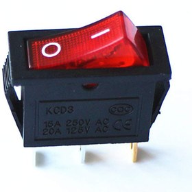 تصویر کلید راکر چراغ دار باریک Rocker Switch