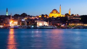 تصویر دانلود فوتیج عصر در استانبول و کشتی های تفریحی Evening In Istanbul And Pleasure Ships 