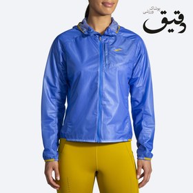 تصویر بادگیر بروکس زنانه BROOKS WOMEN ALL ALTITUDE JACKET آبی کاربنی BROOKS WOMEN ALL ALTITUDE JACKET