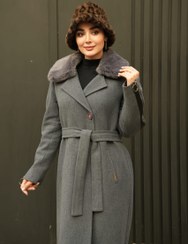 تصویر پالتو فوتر خزدار آستین زیپ دار 