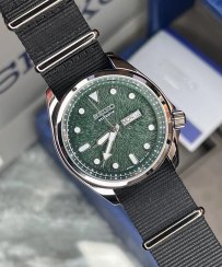 تصویر ساعت سیکو مدل 3193 رنگ مشکی صفحه سبز 