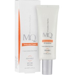 تصویر کرم ضد آفتاب فاقد چربی SPF50 بی‌رنگ ام کیو حجم 55 میلی لیتر 