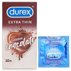 تصویر کاندوم بسیار نازک دورکس با رایحه شکلات مدل EXTRA THIN intense chocolate 