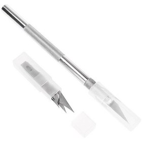 تصویر کاتر قلمی فلزی گانچون با ۱۰ تیغه یدک 