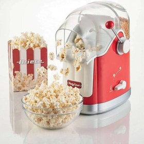 Ariete Vintage Electric Hot Air Pop Corn Maker with Dispensing Lever, 50g  in 3min, Oil-Free