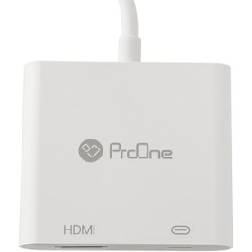 تصویر تبدیل Lightning به HDMI/Lightning پرووان PHU550 Proone PHU550 Lightning To HDMI / Lightning Adapter