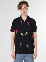 تصویر پیراهن مردانه کالینز آستین کوتاه طرح دار | Colin’s .CL1056858_Q1.V1_BLK 